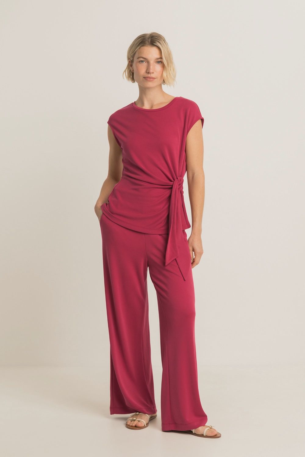 Expresso Pants jersey culotte wide deep claret