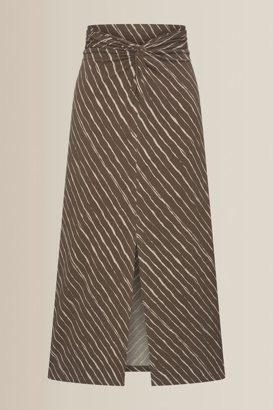 Expresso Skirt jersey knot center front dark lead grey