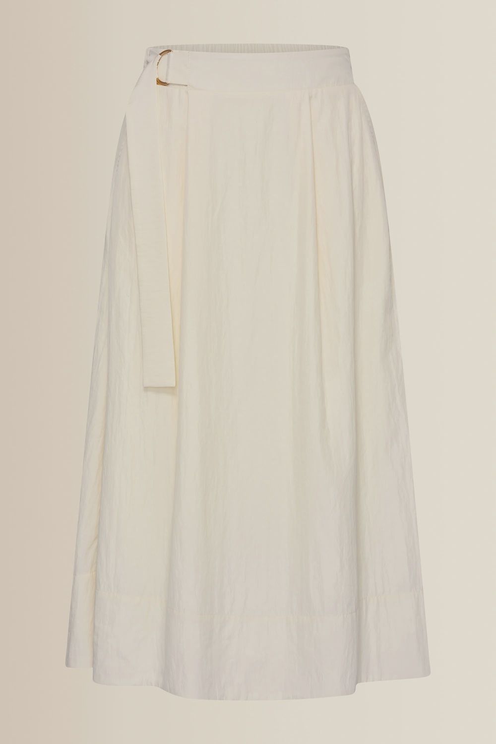 Expresso Skirt woven buckle antique white