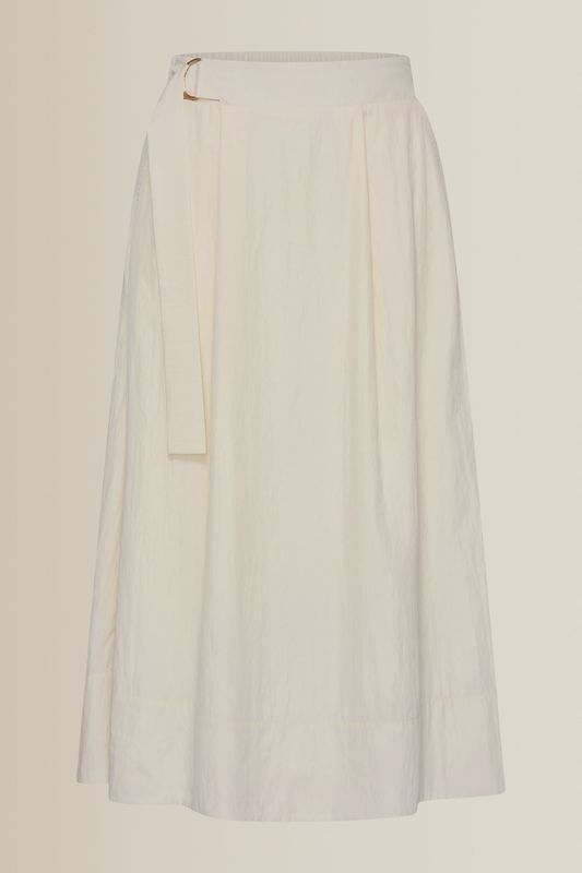 Expresso Skirt woven buckle antique white