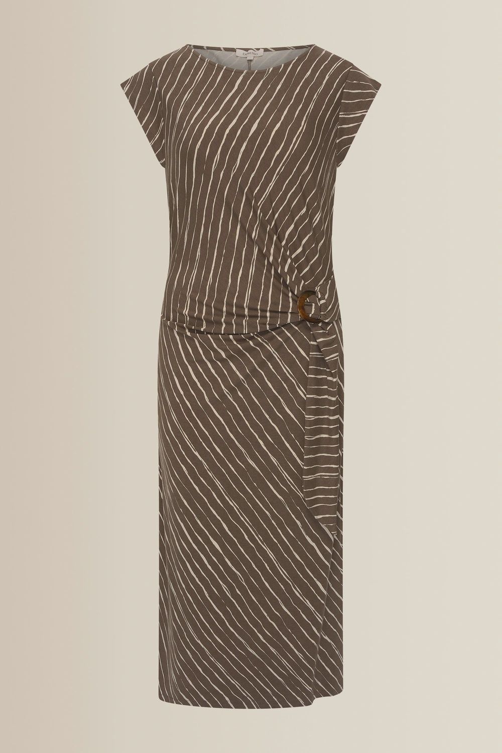 Expresso Dress jersey knot detail dark lead grey