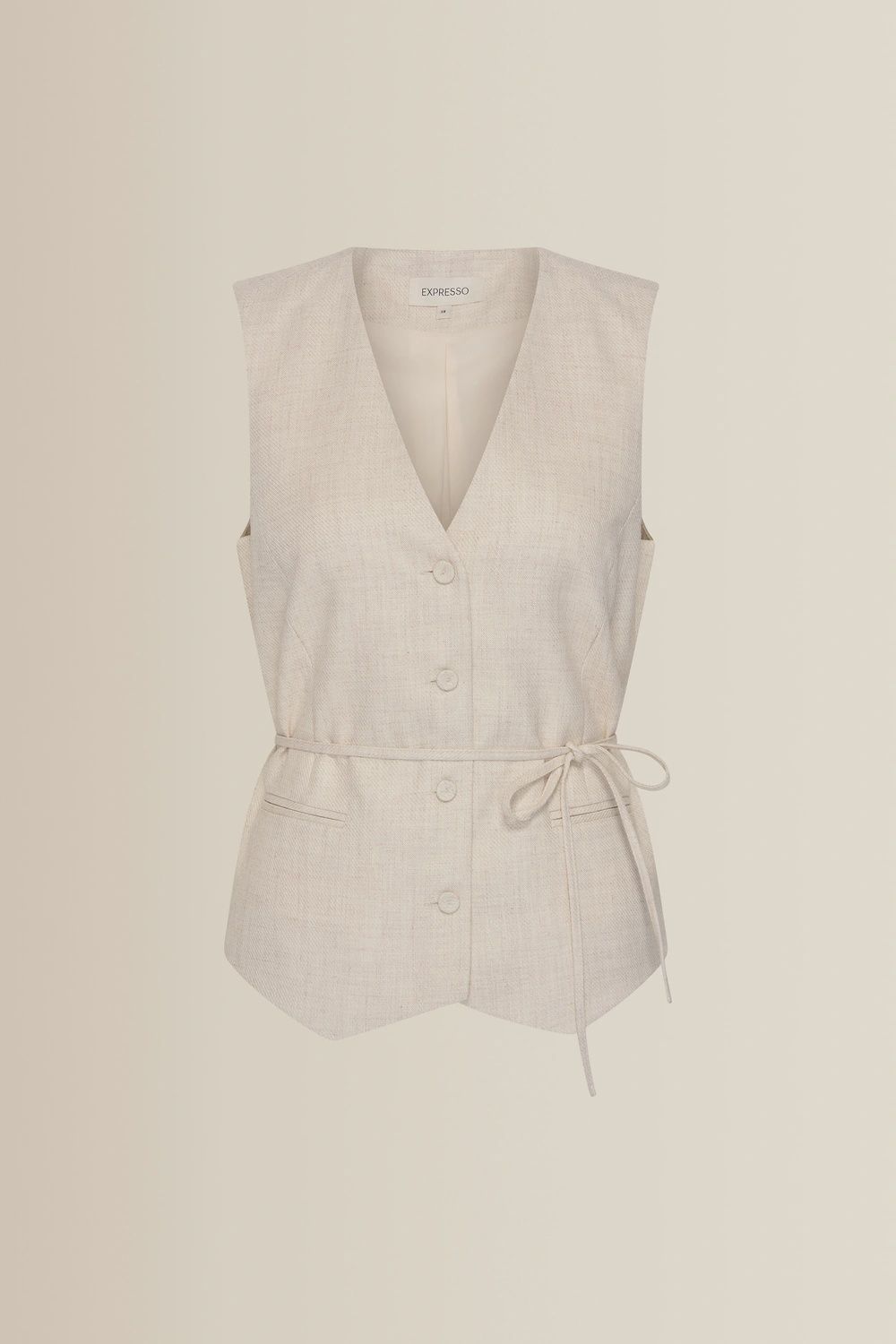 Expresso gilet small belt antique white