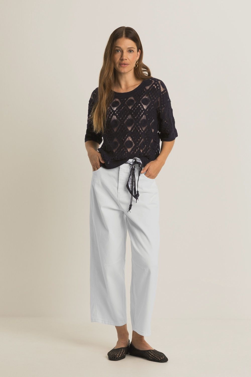 Expresso Barrel jeans wit