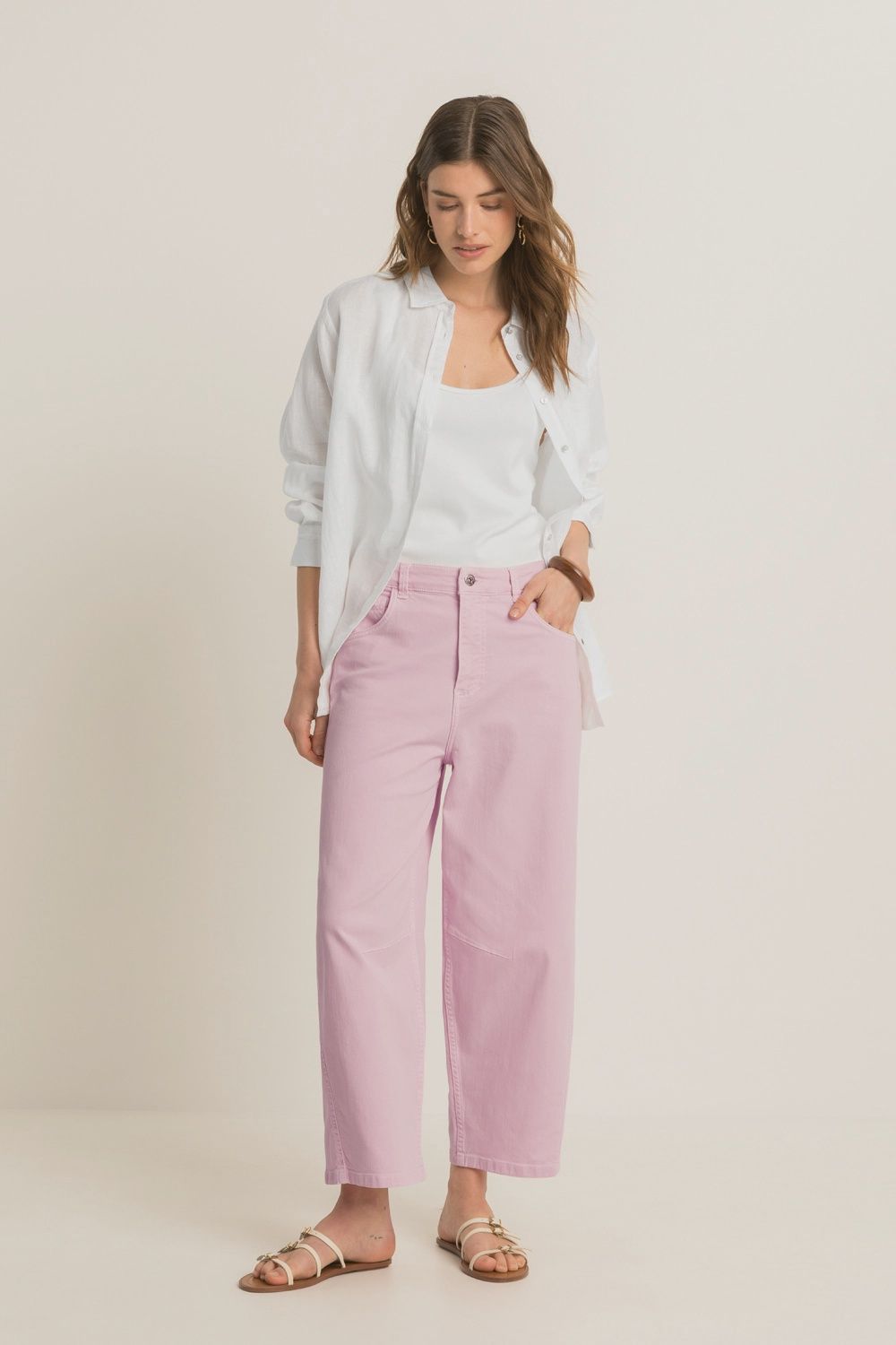 Expresso Barrel jeans roze