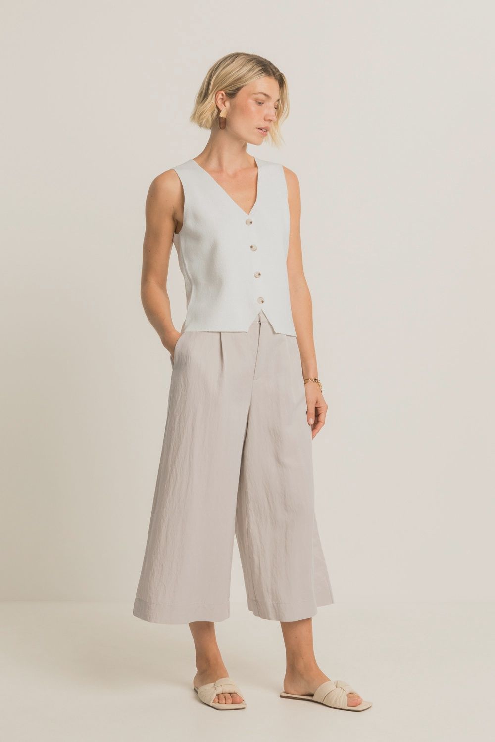 Expresso Soepelvallende culotte dove grey
