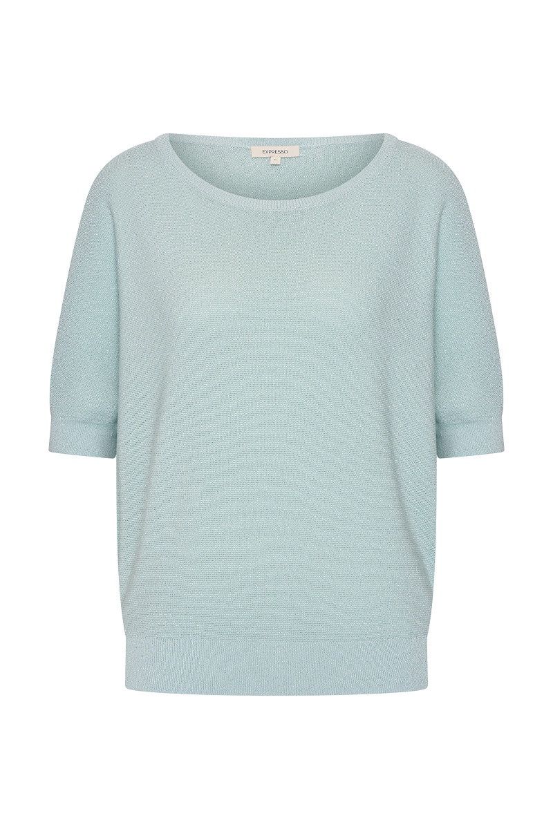 Expresso Trui met glitter baby blue