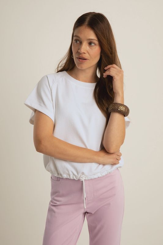 Expresso Sweater met koord white