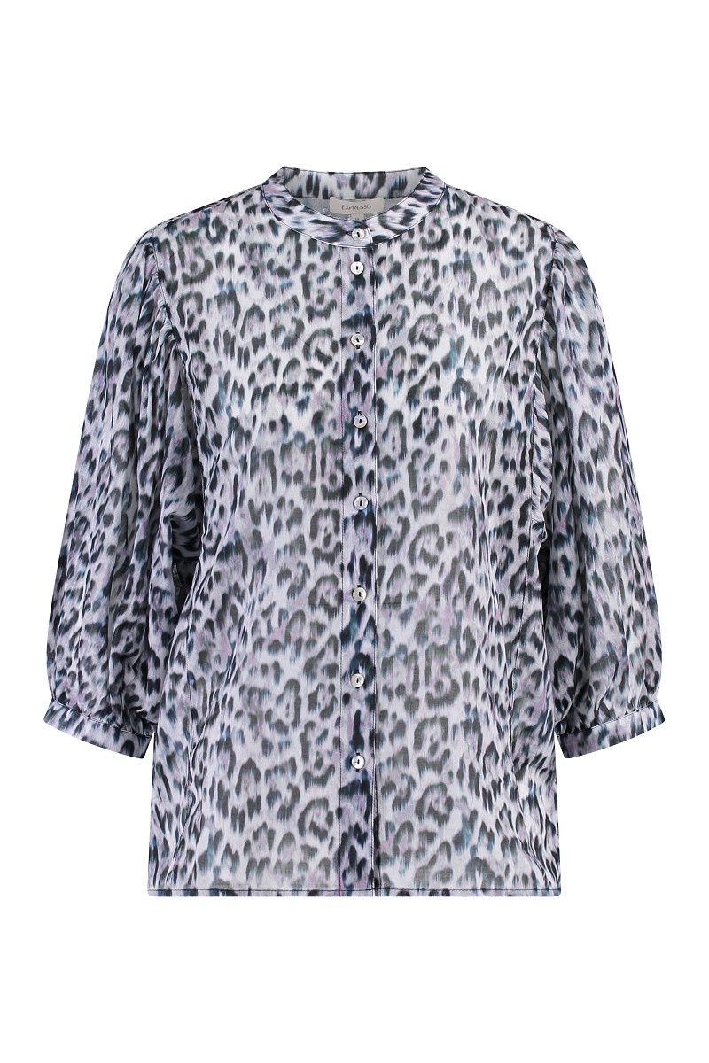 Expresso Blouse met print baby blue