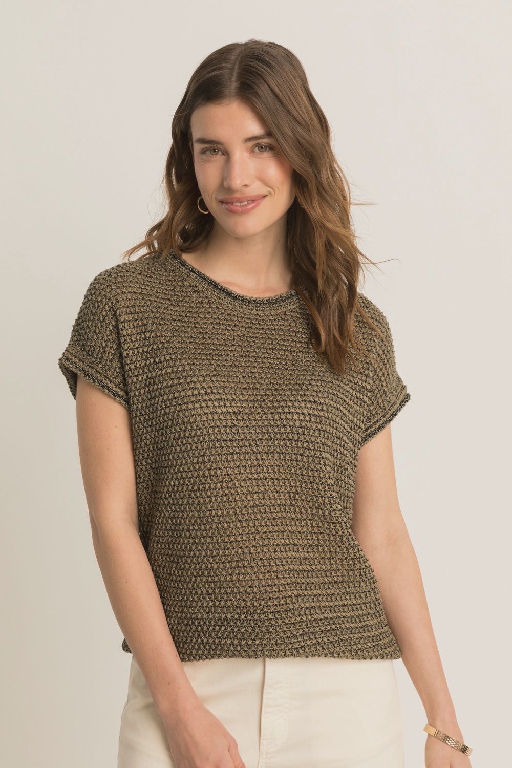 Expresso Trui linnen grof gebreid lead grey