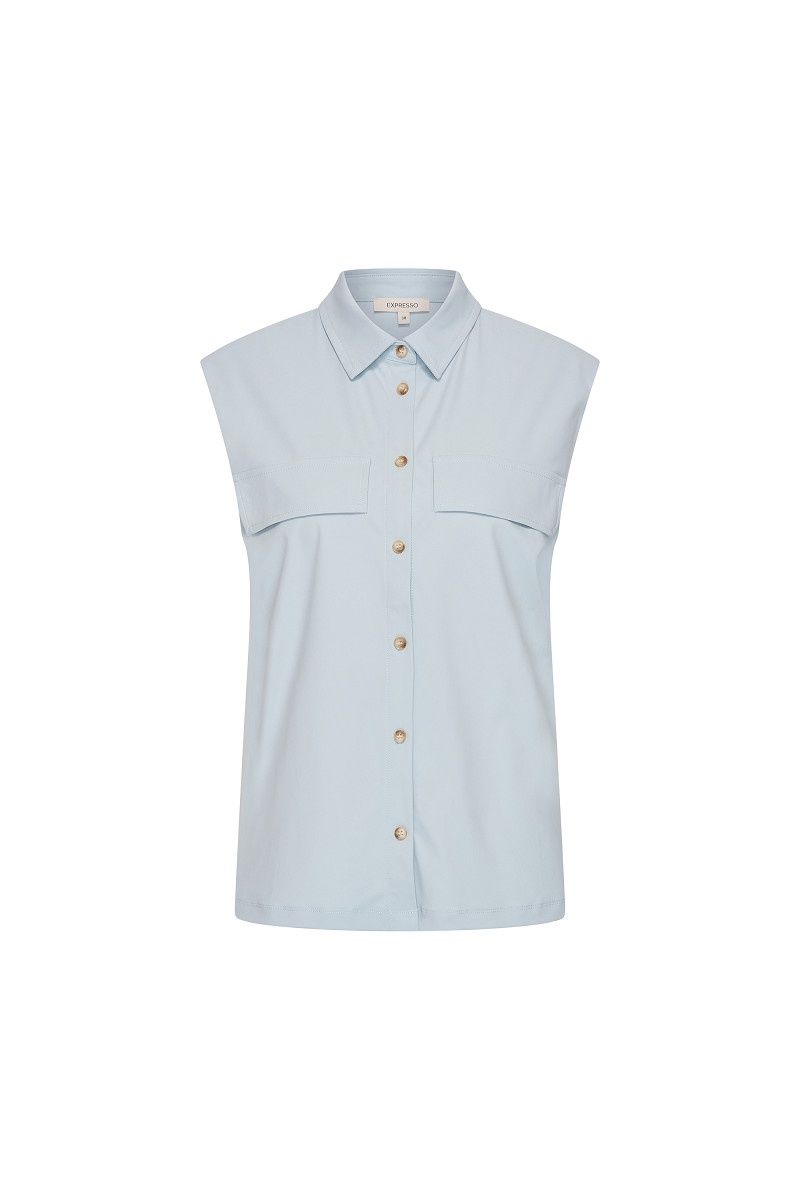 Expresso Top mouwloos travel baby blue