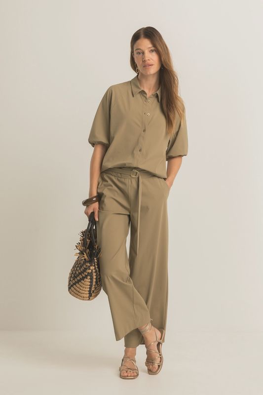Expresso broek 7/8 wide travel lead grey