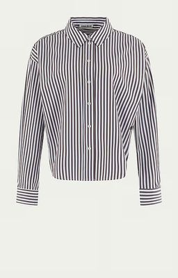 Anna Blue Blouse Sam stripe dark brown