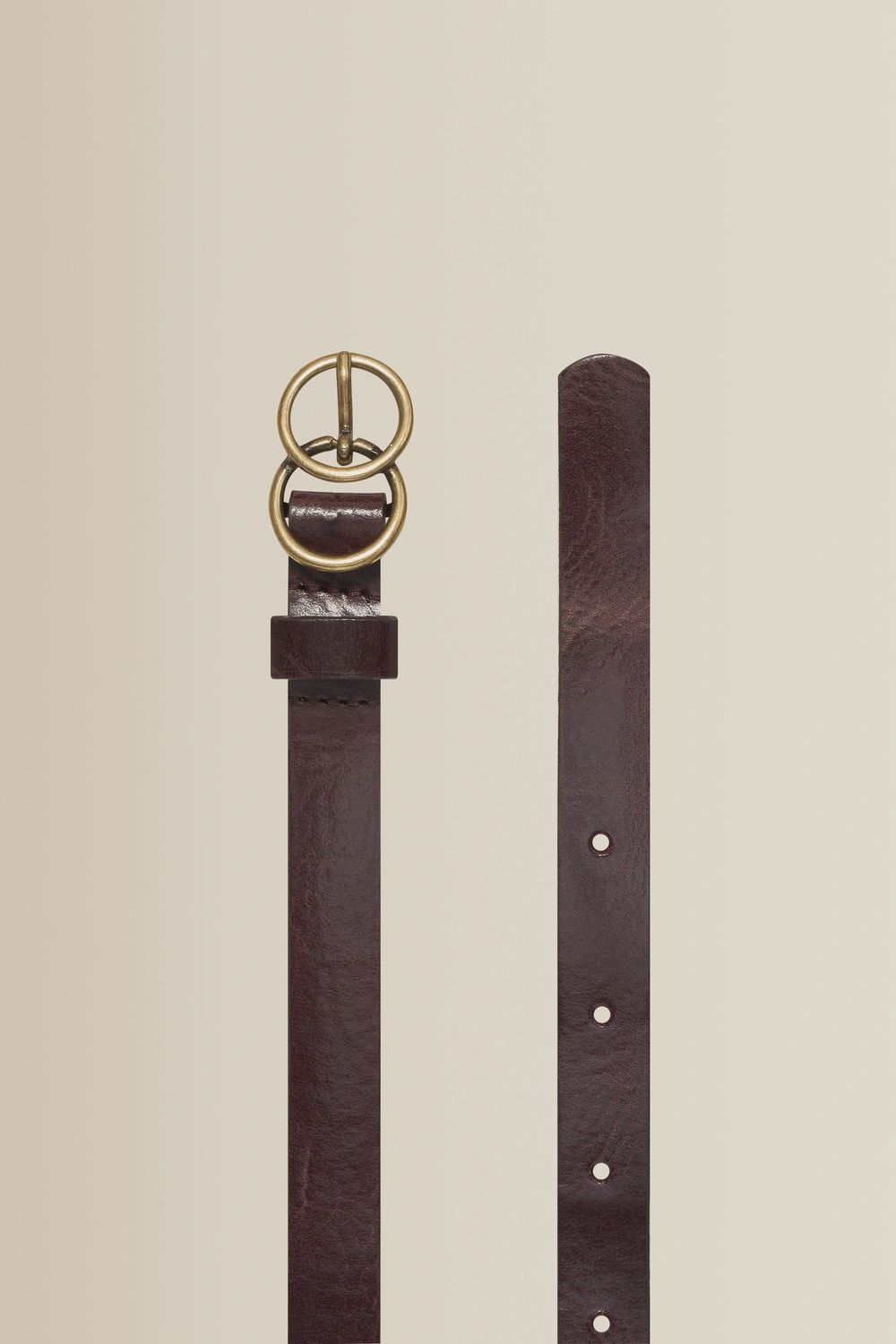Expresso Riem brown ronde gesp
