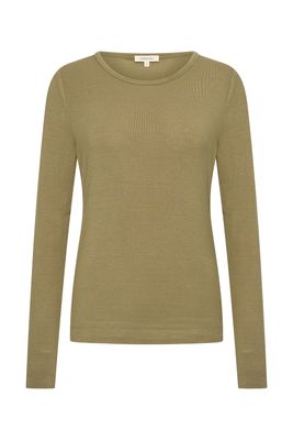 Expresso Top lange mouw olijf