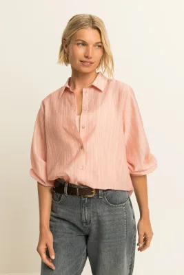 Expresso Blouse woven 3/4 mouw peach
