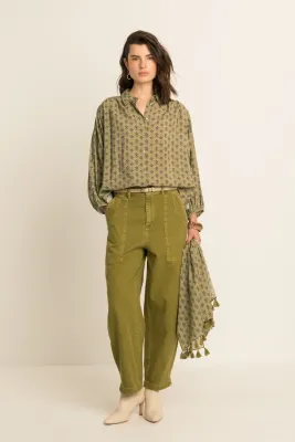 Expresso Jeans loose fit olijf