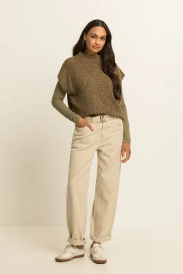 Expresso Jeans met ceintuur dove grey