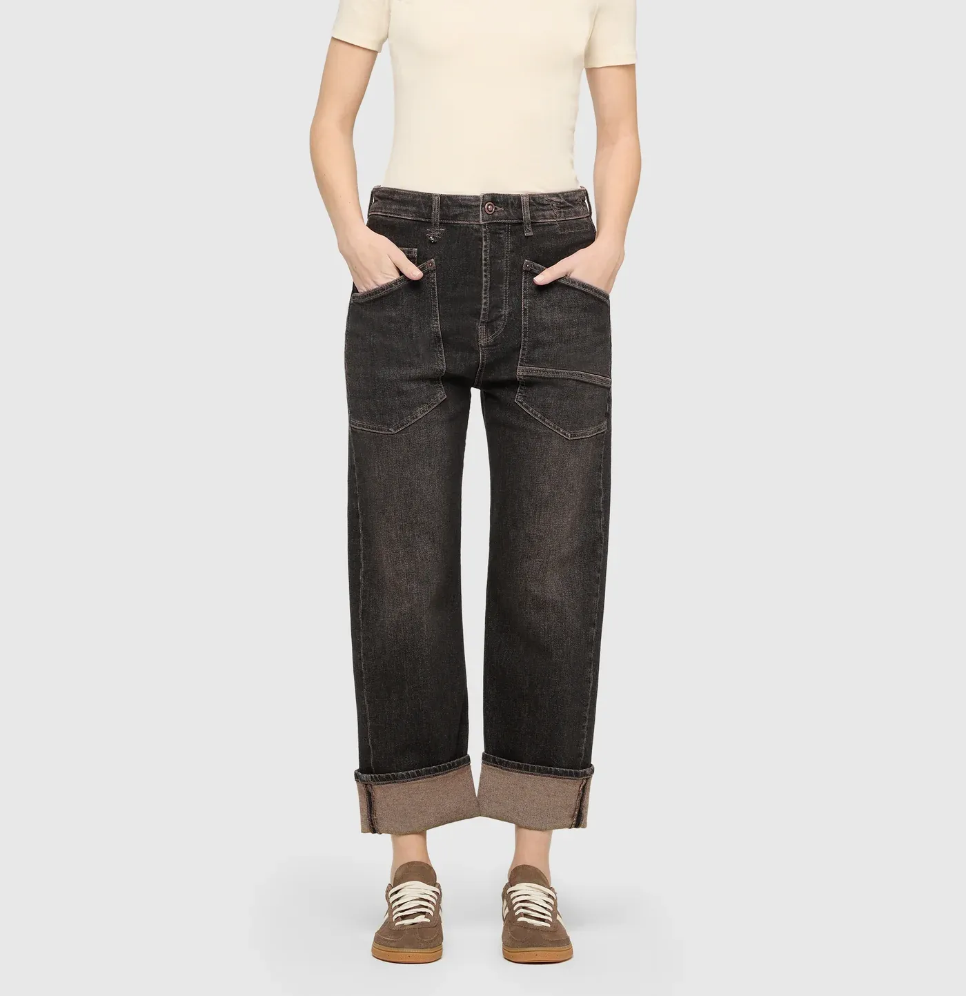 MAC Jeans Baggy straight brown tinted