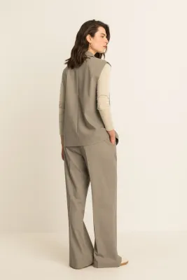 Expresso Pantalon wide leg taupe