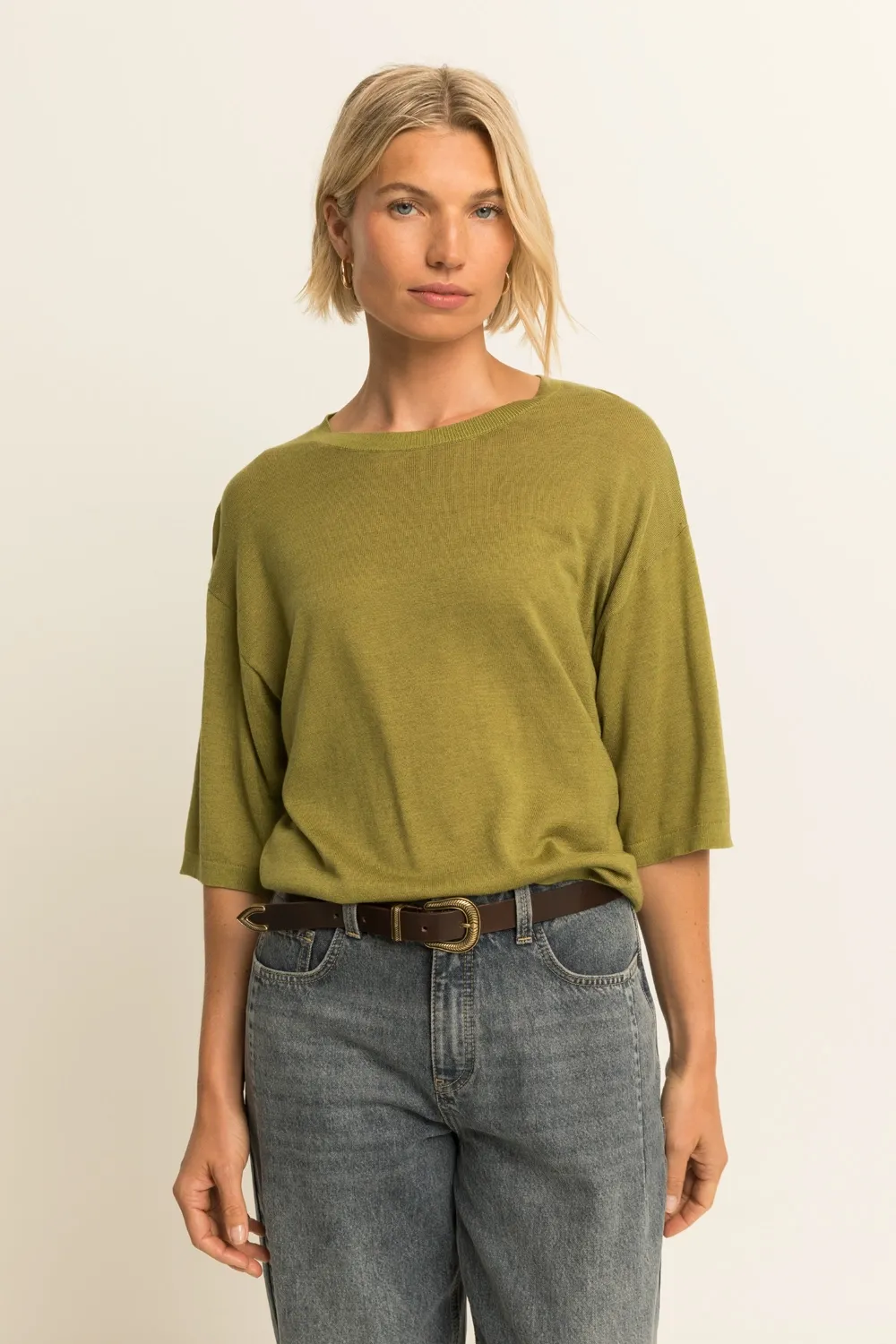 Expresso Trui t-shirt model mosgroen