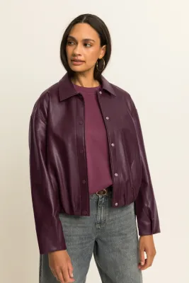 Expresso Leerlook jacket bordeaux