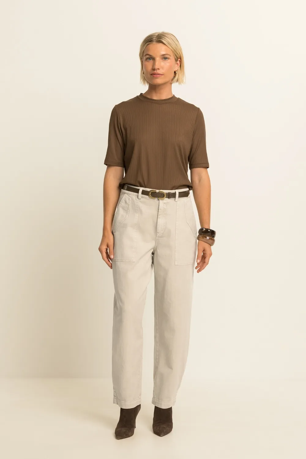 Expresso Jeans loose fit creme