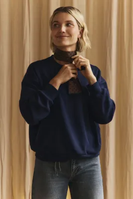 Expresso Sweater met ronde hals donker blauw