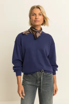 Expresso Sweater met ronde hals donker blauw