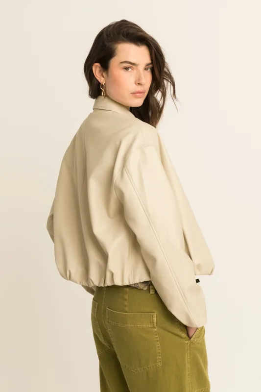 Expresso Leerlook jacket dove grey