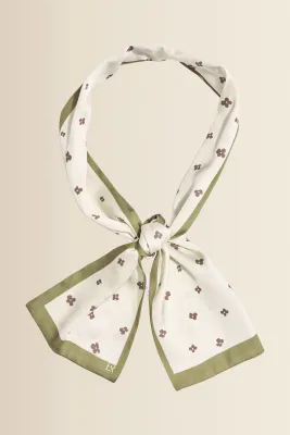 Expresso Sjaal met bloemendessin creme