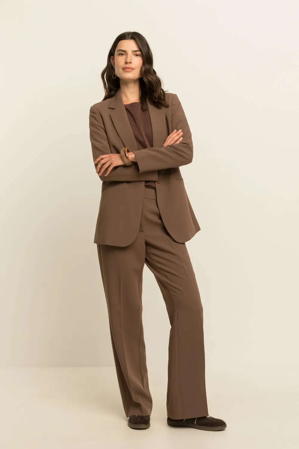 Expresso Blazer lang bruin
