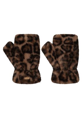 Barts Britamu fingerless glove brown print
