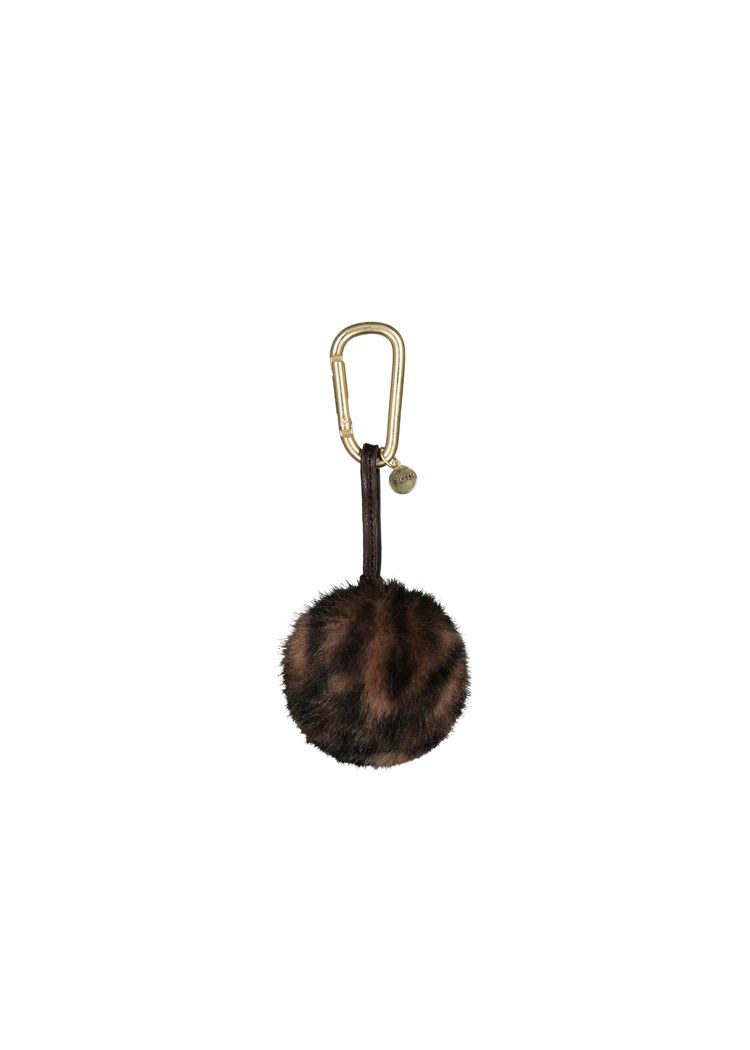 Barts Bag charm pom print brown