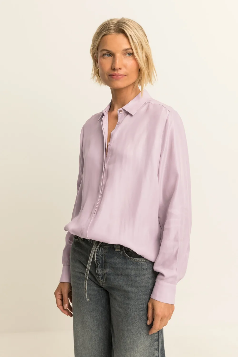 Expresso Soepelvallende blouse lila