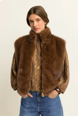 Expresso Bodywarmer fur toffee