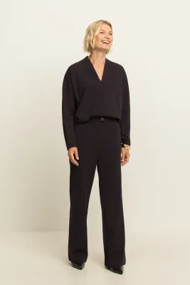 Expresso Pantalon flair travel zwart