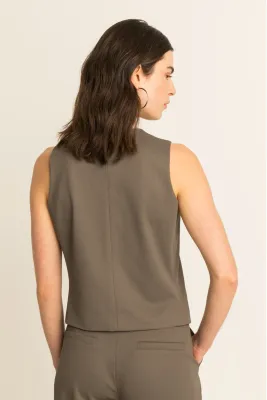 Expresso Gilet getailleerd middenbruin
