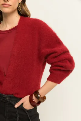 Expresso Vest met omslag rood