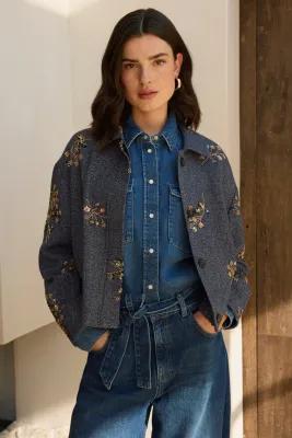 Expresso Jacket met lofers blauw Expresso Jacket met lofers blauw