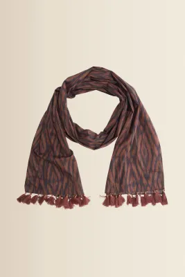 Expresso Sjaal met print camel/red
