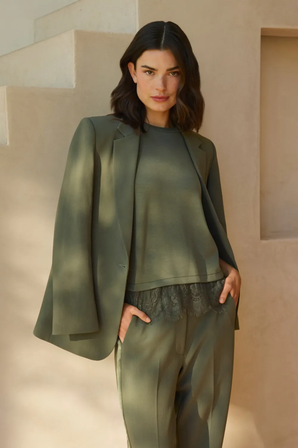 Expresso Blazer basic groen