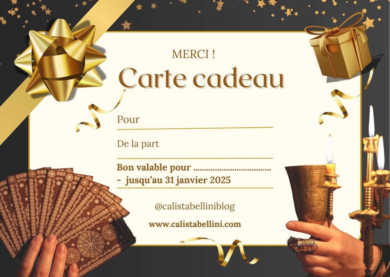 Carte cadeaux tirage tarot