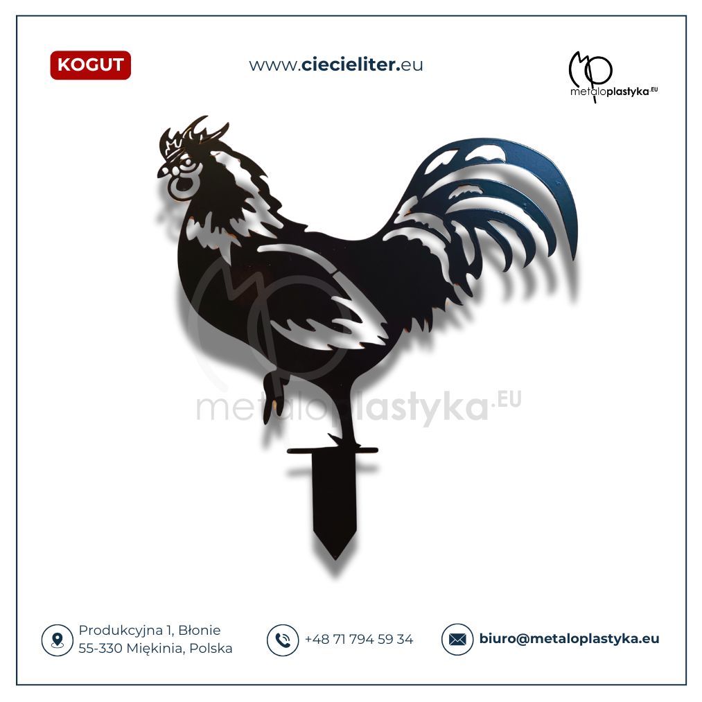 Kogut (1) - figura z metalu (od polskiego producenta)