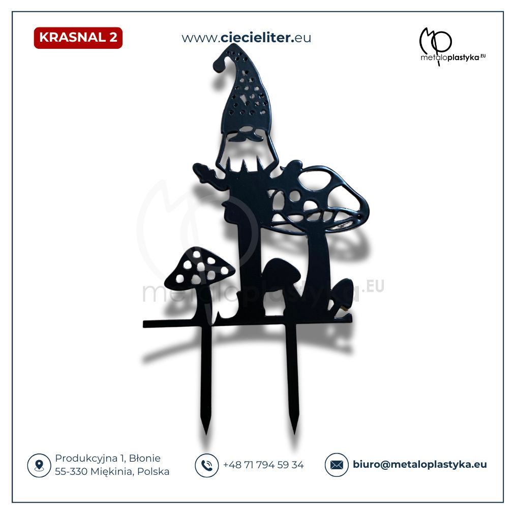 Krasnal (2) - figura z metalu(od polskiego producenta)