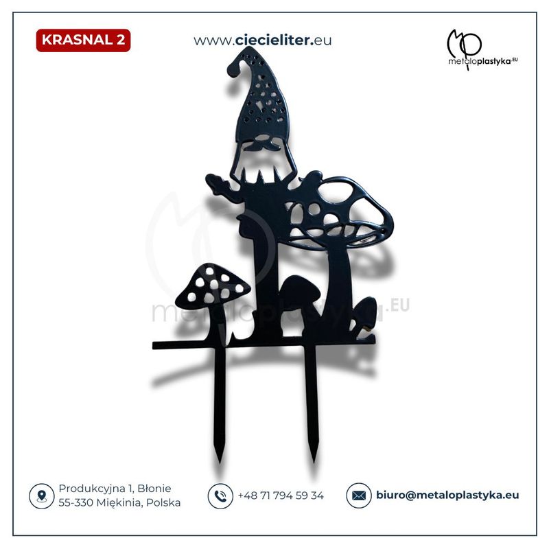 Krasnal (2) - figura z metalu(od polskiego producenta)