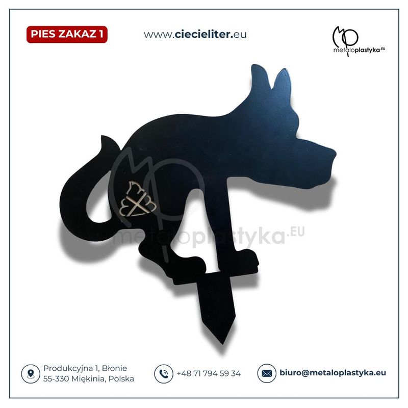 Pies zakaz (1) - figura z metalu(od polskiego producenta)