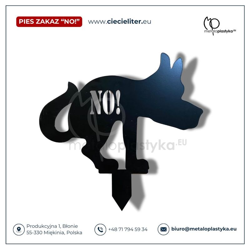 Pies zakaz (2) - figura z metalu(od polskiego producenta)