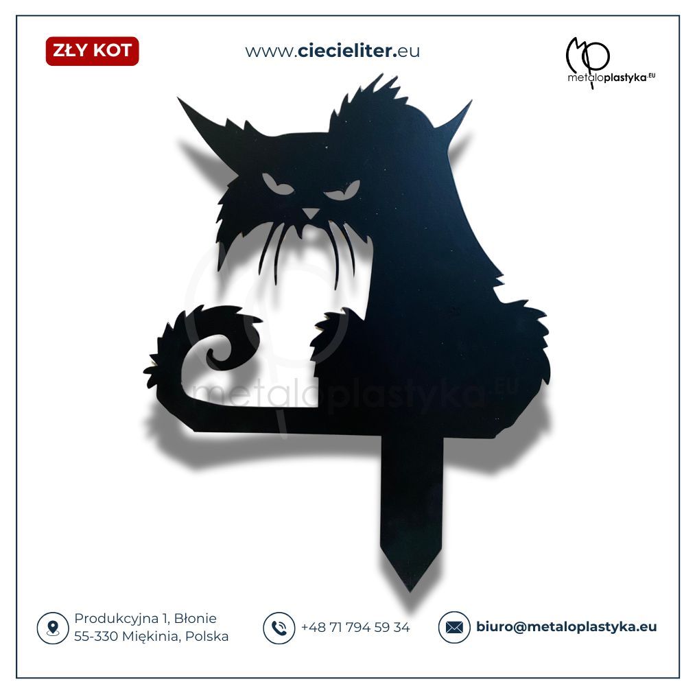 Kot zły- figura z metalu (od polskiego producenta)