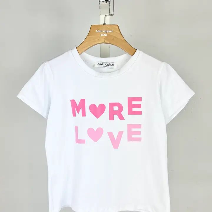 T-shirt &quot;More Love&quot;, Fuchsia