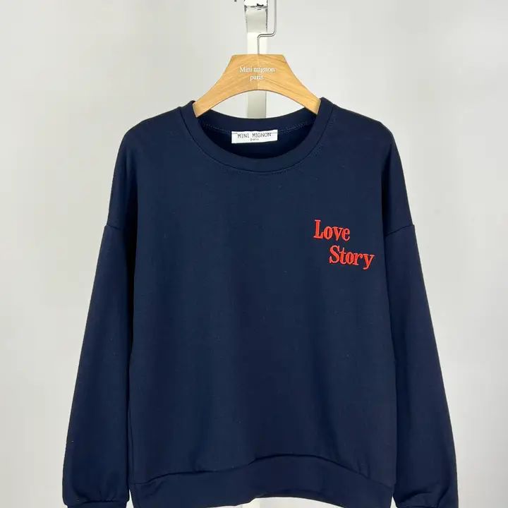 Trui marine &quot;Love story&quot;